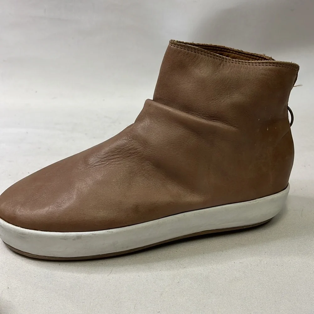 Beek Jager High Top Sneaker Bootie Brown Leather Women's Size 7.5 US